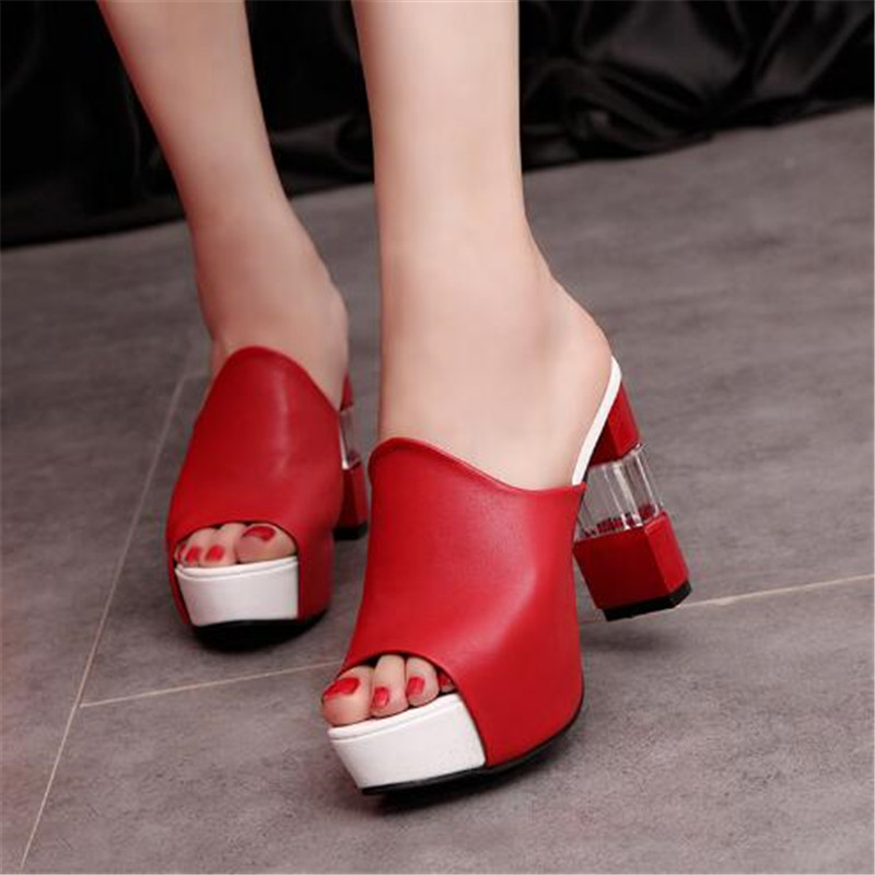 

DM32 New Women Sandals Heel Transparent Women Sexy Clear High Heels Summer Sandals Pumps Shoes plus Size 34-42, Only one size