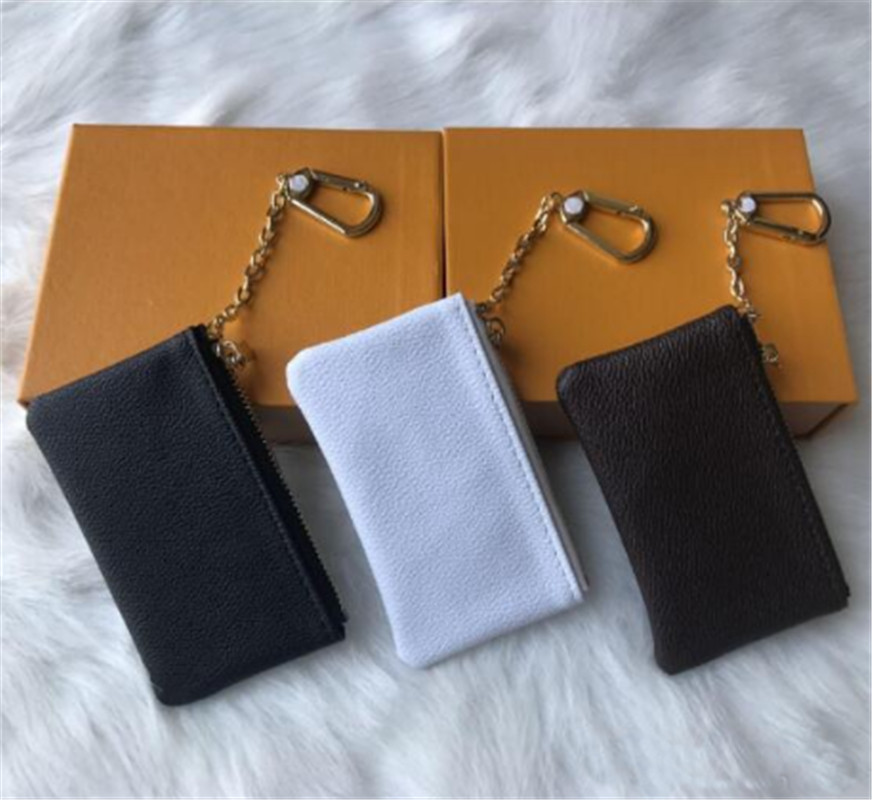 

2020 4-color key pouch dleather grip with high-quality famous classic ladies keychain coin bag small leather bag, Red;black