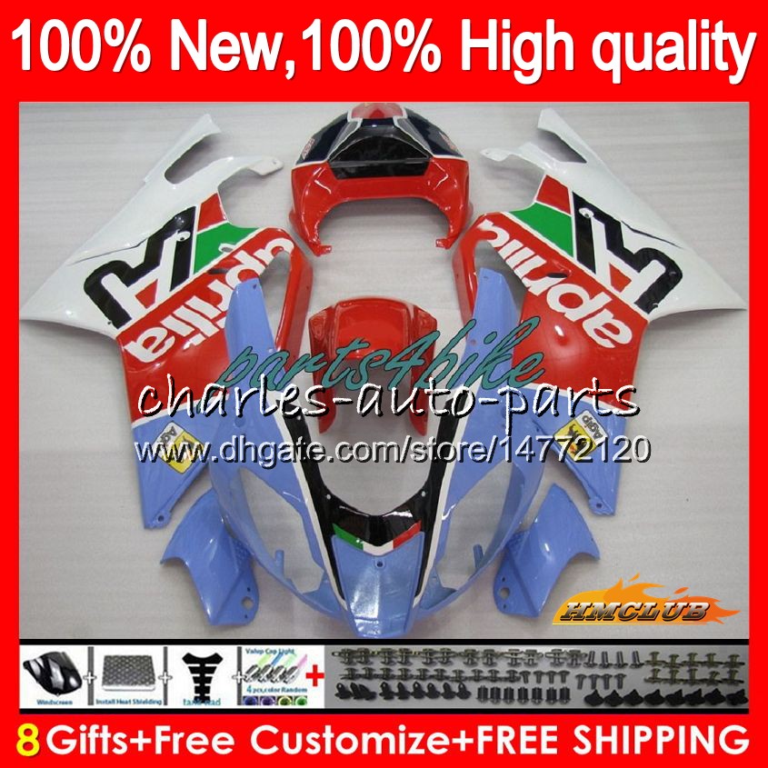

Body For Aprilia RSV1000R Mille RV60 RSV1000 R RR 03 04 05 06 62HC.37 RSV1000RR red white hot RSV 1000 R 1000R 2003 2004 2005 2006 Fairings, No. 2