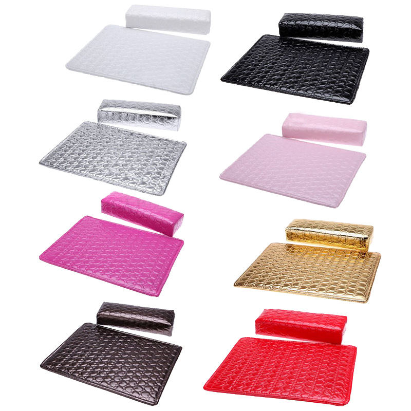 PU cuir Set Nail Art doux Bras Coussin Coussin Coussin Repose-mains Holder main Table Mat Salon de manucure Pad lavable Easy Clean LH317