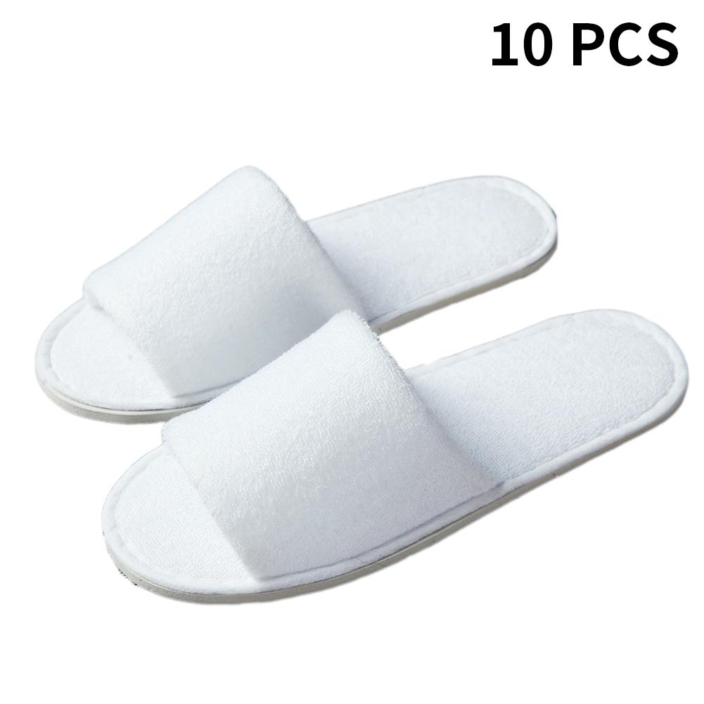 

10Pcs High-end Hotel Disposable Slippers Spot Non-slip Breathable Bathroom Slippers Home Daily Products 28*11*1.5cm