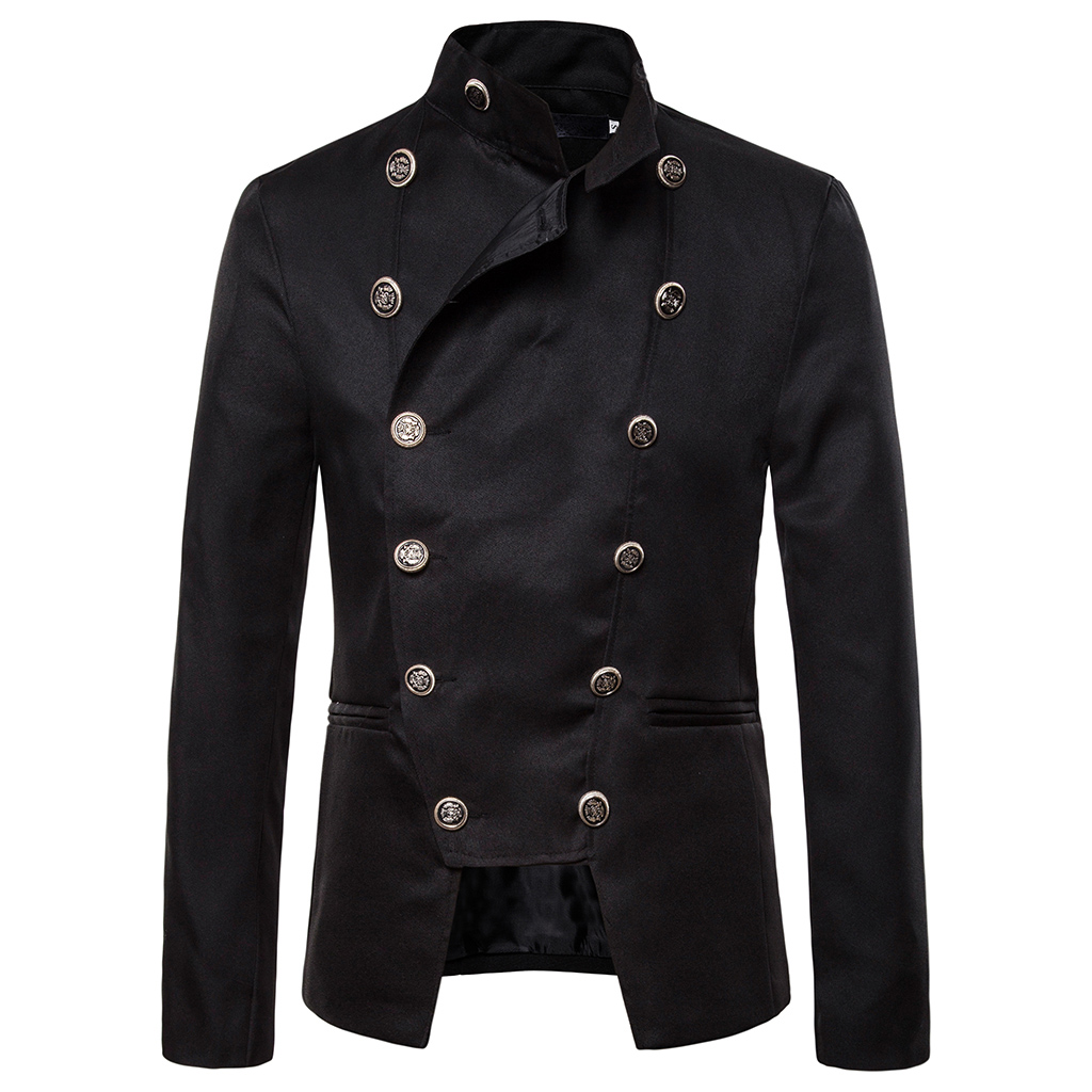

HEFLASHOR New Style Fashion Wind Double Breasted Metrosexual Man Suit Jacket Dress Blazer Men Wedding Stage Performance Clothes, White