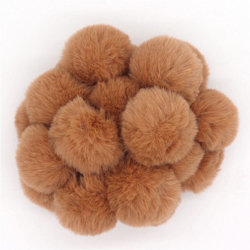 

20Pcs/Set Pom Balls Elastic Hair Ties Ponytail Holder Hair Gum Scrunchies Elastic Bands For Women Girls Accessories, White