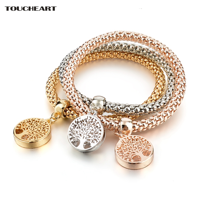 

TOUCHEART Classic Rose Gold color Tree Bracelet & Bangle Crystal Bracelets For Women Wedding Jewelry Gifts Bijouterie SBR160104