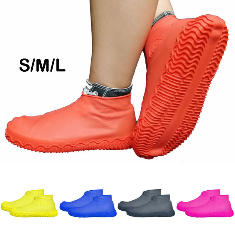 

1 Pair Reusable Silicone Waterproof Rain Shoes Covers Non-Slip Rubber Rain Boot Overshoes S/M/L Shoes Accessories