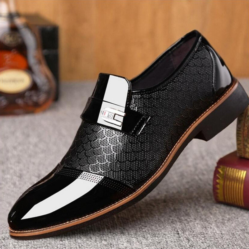 

38-48 mens formal shoes Stylish Gentleman's comfortable business formal shoes, Black
