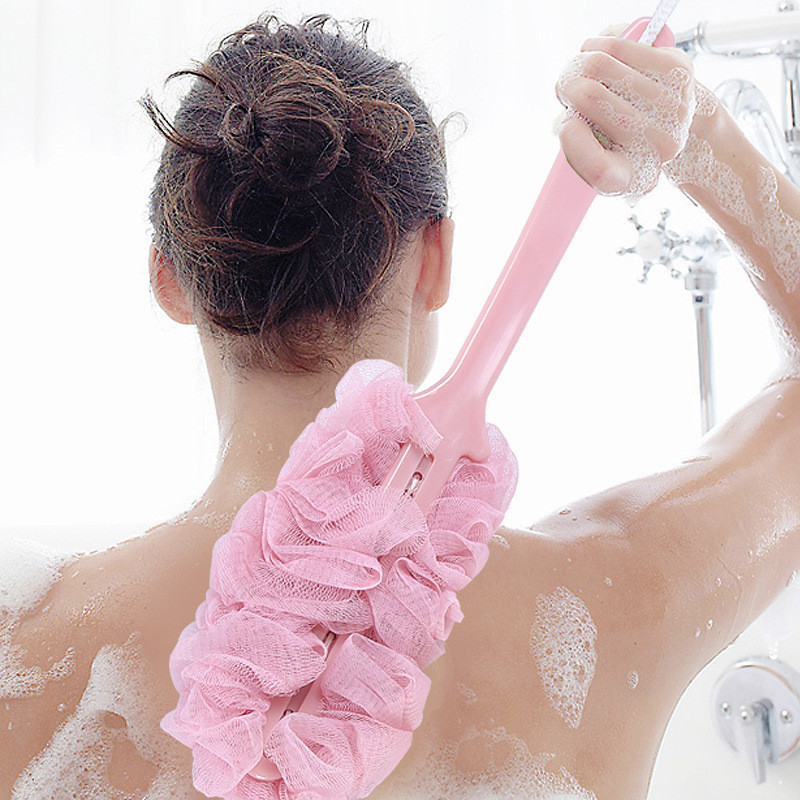 

Body Brush With Long Handle Bathroom Tool Shower Accessory Bath Brush Skin Cleaner Bath Sponge Body Wash Mesh