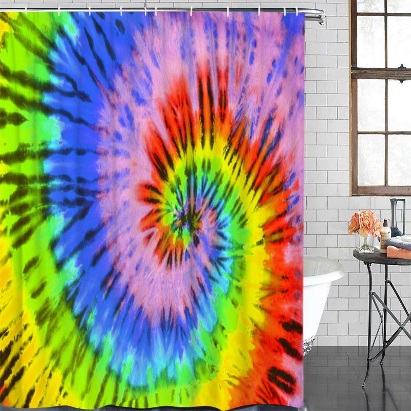 

Modern Curtain Rainbow Printed Bathroom Shower Curtain Bathroom Decor Waterproof Fabric Shower