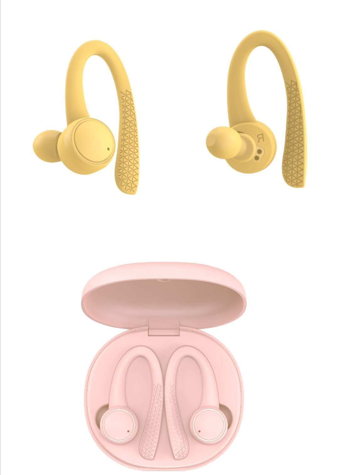 

Bluetooth Sport True Wireless Earbuds TWS ear hanging Earphones For gymnasium Workout fashion headphones women girls Lady Yoga Jogging dance