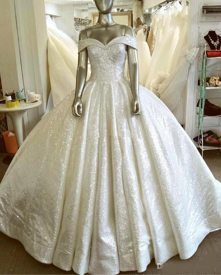 silver glitter wedding dress
