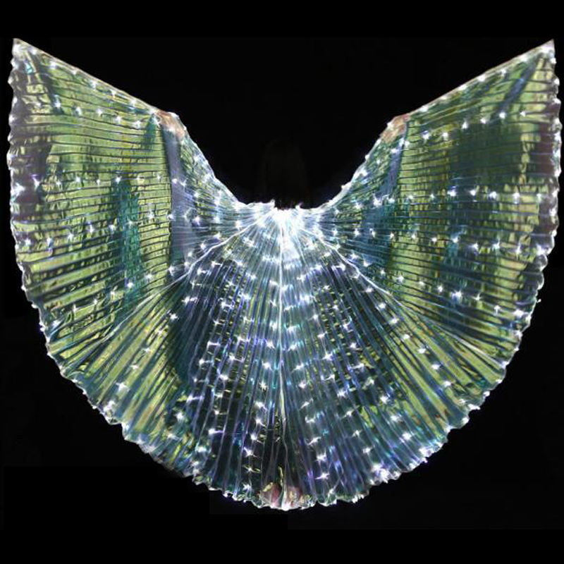 

Belly Dance Wing 316 LED Isis Wings 7 Light Colors Popular Belly Dancing Stage Performance Props Wings With / Without Sticks, Purple light
