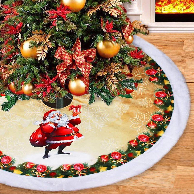 

christmas tree skirt Christmas Tree Carpet Decorations for Home New Year Xmas Decor Ornament 2020 elk santa claus rug