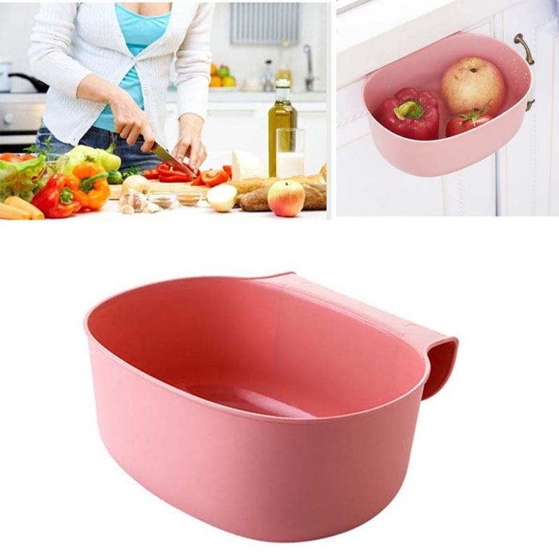 

1Pc Kitchen Gadget Hanging Trash Can Cabinet Door Plastic Storage Box Hold Waste Bin Garbage Hanging Trash Can Storage Baske #D