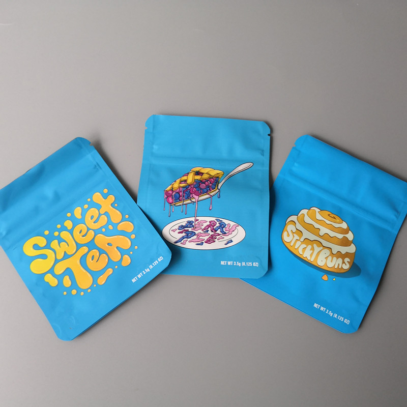 

Touch Skin Dould Zippers Cookies Bags 3.5 Grams Premium Flower sf Bag Big Apple Berry Pie Sticky Buns Sweet Tea Cookies Bag