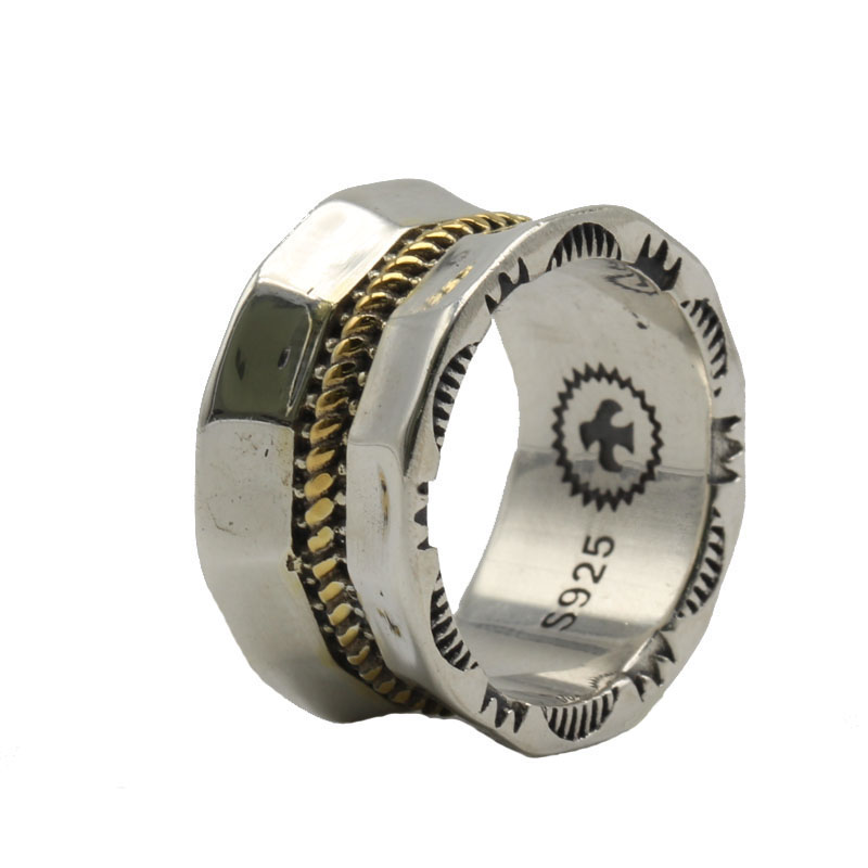 

Vintage Style Wide Band Ring Men Women 100% Solid 925 Sterling Silver Elegant Silver 925 Jewelry Men Gifts