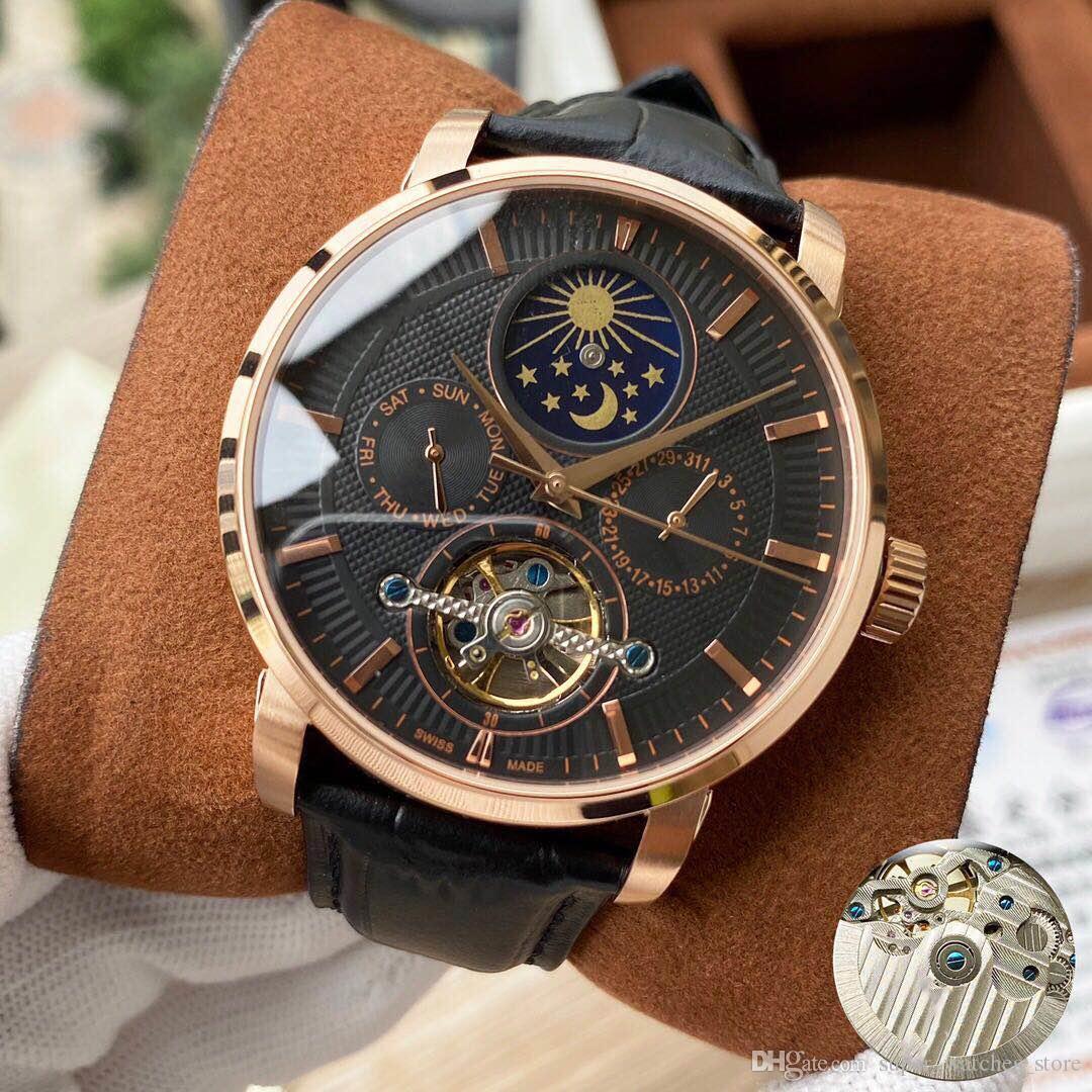 

Super watches 030 montre de luxe 43mm Automatic mechanical movement 316 steel watch case cowhide strap designer watches