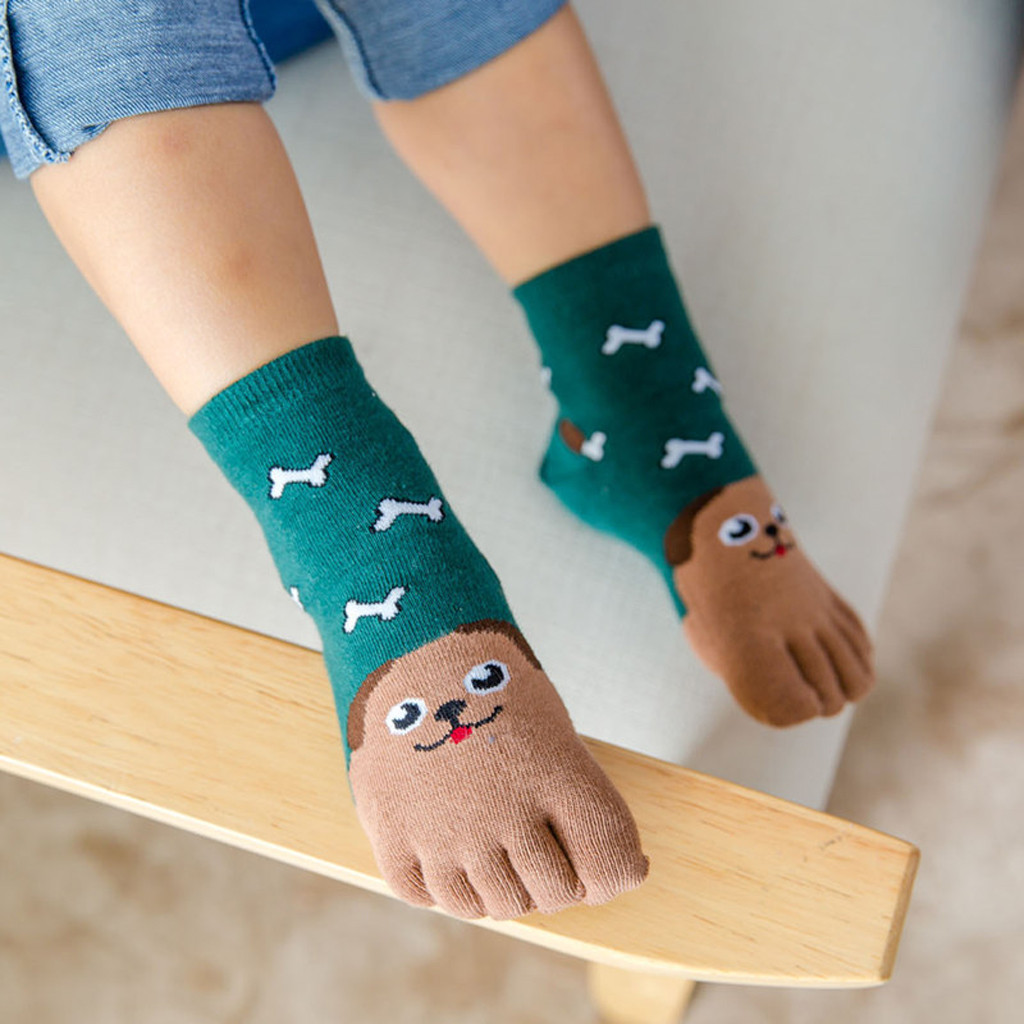 Kindersocken Socken Babysöckchen Karikatur Tier Winter Warm Jungen Fingersocken