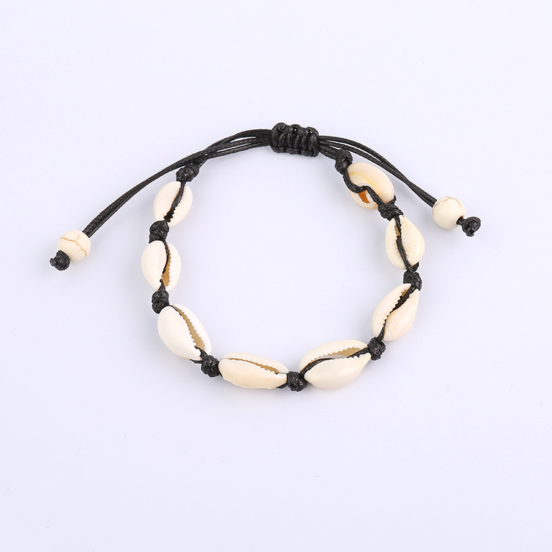 

1pcs Delicate Handmade Knitted Shell Bracelets Size Adjustable Birthday Gifts Women Charm Jewelry Decor Accessories