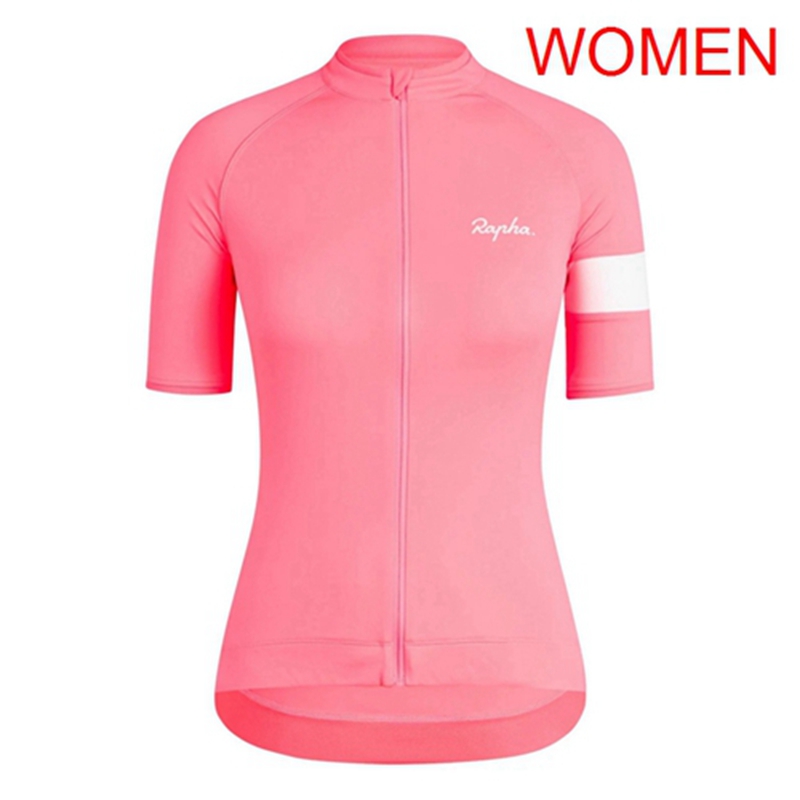 

cycling jersey 2019 RAPHA Team women short sleeve road bike shirts mtb bicycle clothing breathable quick dry cycling outfits Y051702, Black
