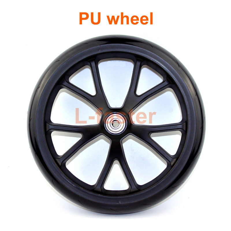 

8" Adult Scooter Wheel With Bearings Kid Kickscooter PU Wheel No Need Air Trolley Castor No Tyre Plastic Rolling Rotor 8 Inch 200MM Tyre