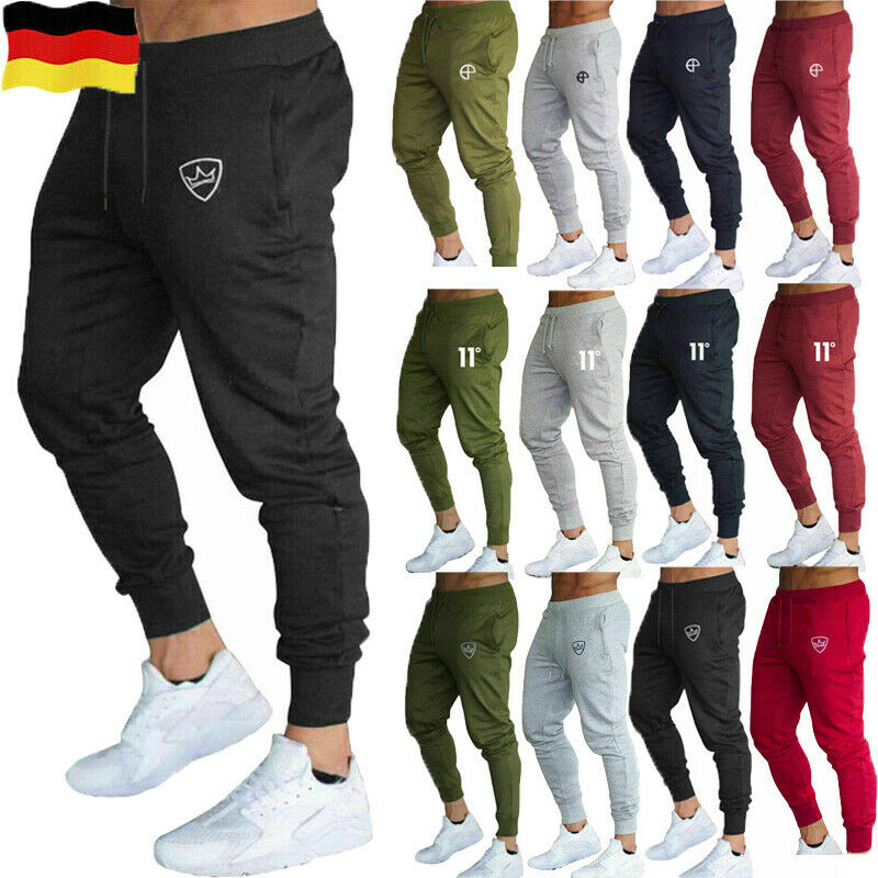 

Herren Sport Gym Slim Fit Trainingsanzug Skinny Jogging Jogger Jogginghose Hose