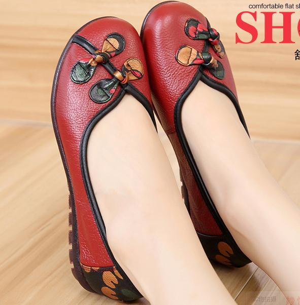 

2019 Women's shoes in Spring and Autumn with New style flat bottom round head Soft bottom comfort mother shoes @287, Black