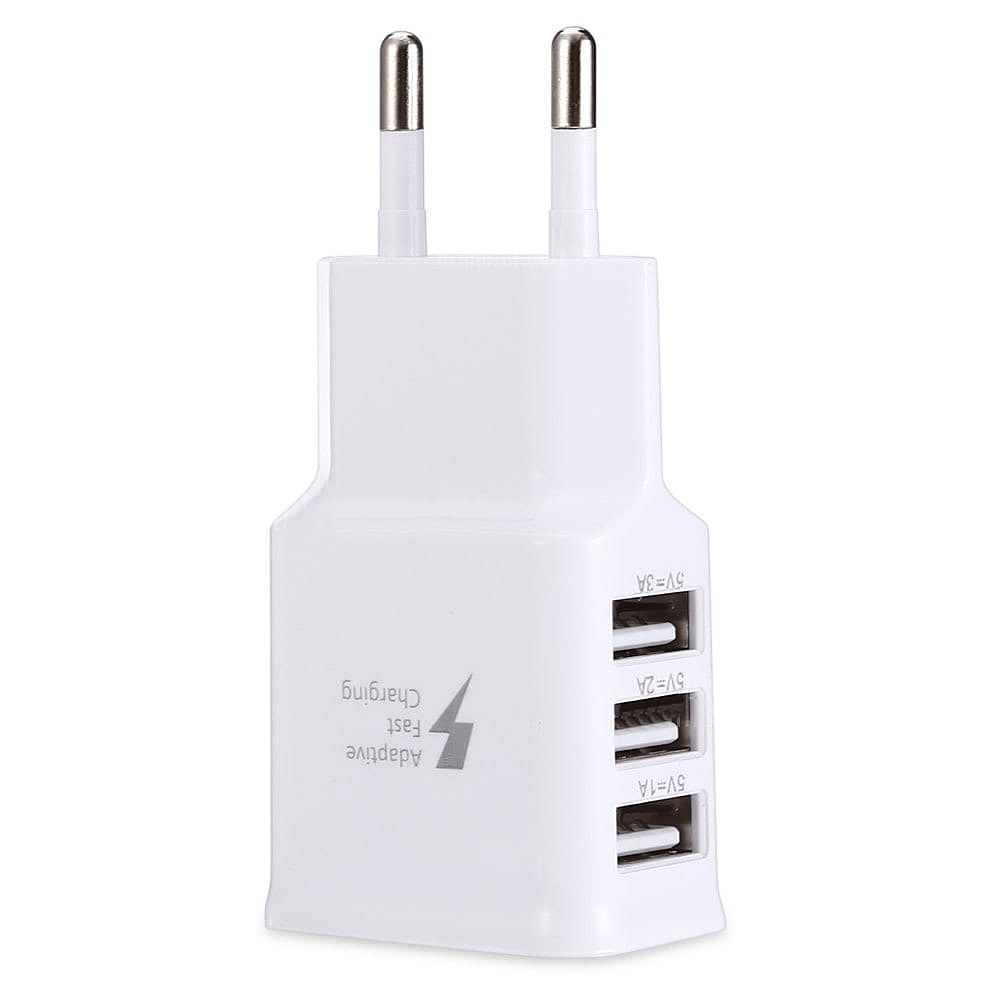 

Minismile 5V 2A 3 USB Ports USB Power Travel Charger Adapter - EU Plug