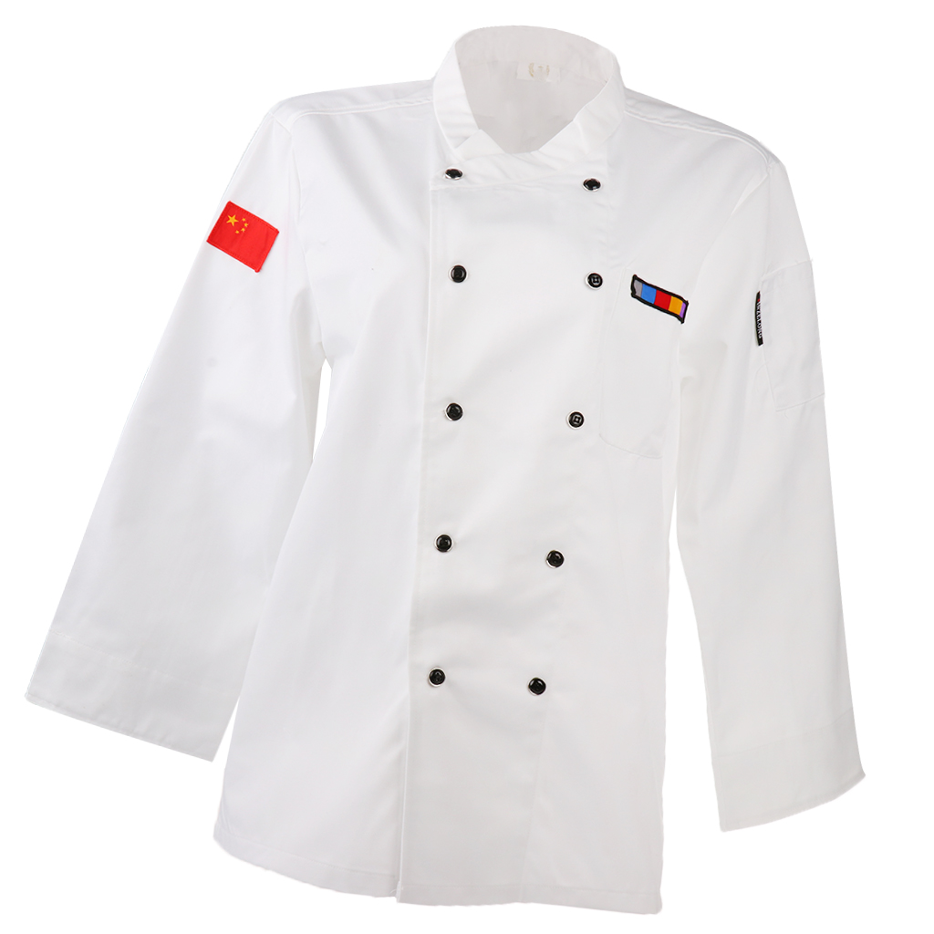 

Unisex Modern Fashion Long Sleeve Chef Jacket Coat Cook Uniform
