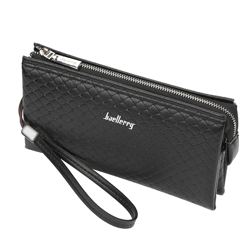 

New men's wallet multi-function large-capacity mobile phone bag simple trend male clutch bag purse free shipping, Brown