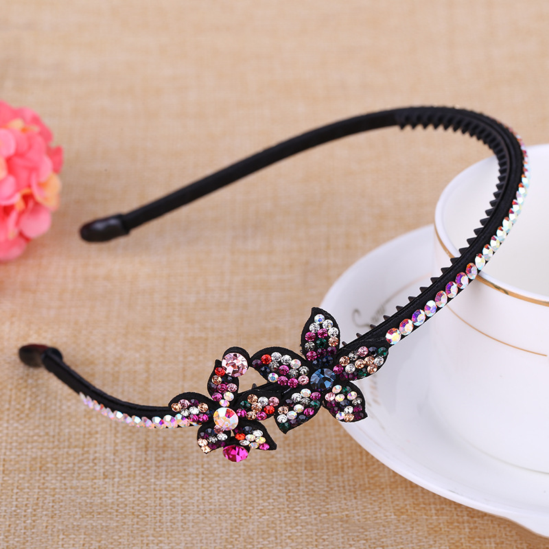 

Korean Girl Simple Exquisite Flower HairBands Women Bride Wedding Fashion Shiny Rhinestone Floral Headdress Hair Accessories