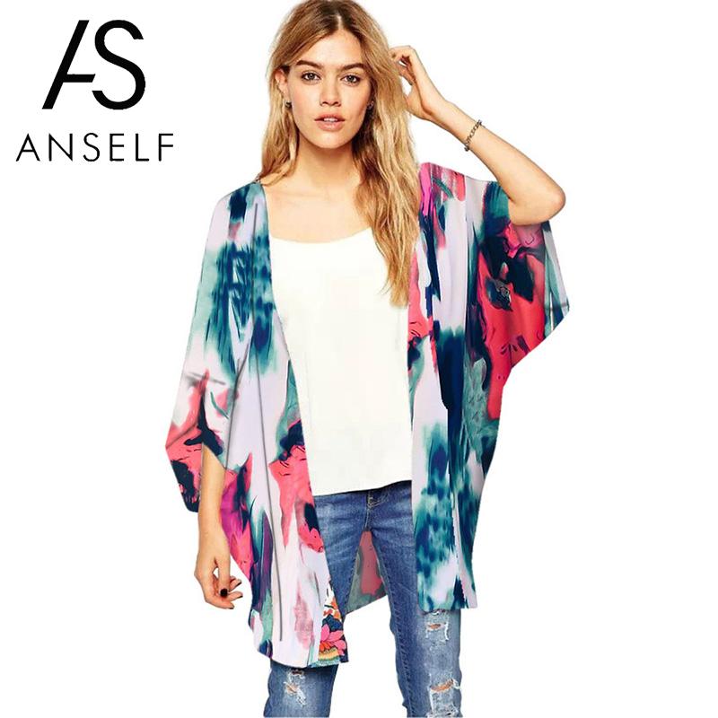 

Bohemian Beach Cover Up Women Loose Kimono Cardigan Open Front Half Sleeves Printed Oversized Holiday Bikini Cover Ups Beachwear