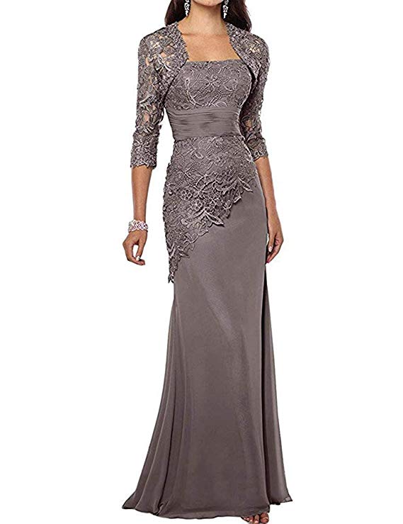 2019 Women'S Long Mother Of The Bride Dresses Two Pieces Formal Gowns ...