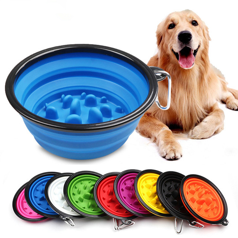2020 Pet Dog Slow Feeder Bowl Water Bottle Travel Food Supplies