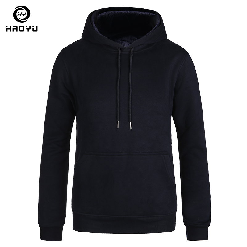 

2016 New Hoodie Sweatshirt Brand Clothing Tracksuits Long Sleeve Thick Men Women Zipper O Neck Cotton 3XL Winter Pullover Haoyu, 167 black