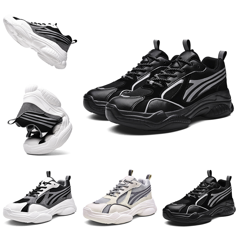

Wholesale women mens running shoes 3M Reflective Triple Black White Grey sports trainers designer sneakers Homemade brand Made in China, A1