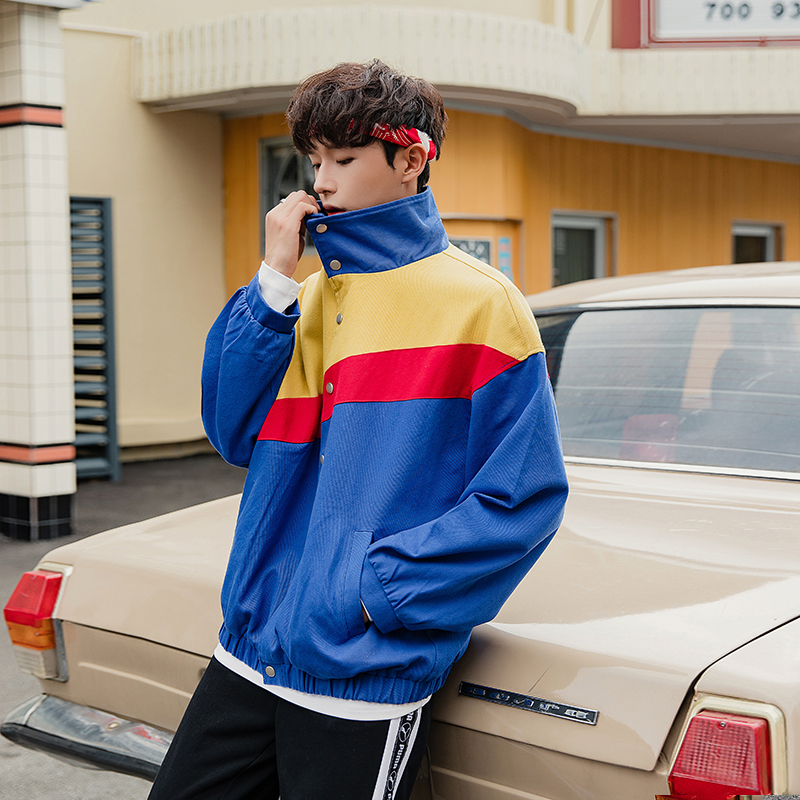 

2019 New Winter Men's Jacket Jacket Korean Version Of The Trend Of Men's Outerwear Super Fire, Blue