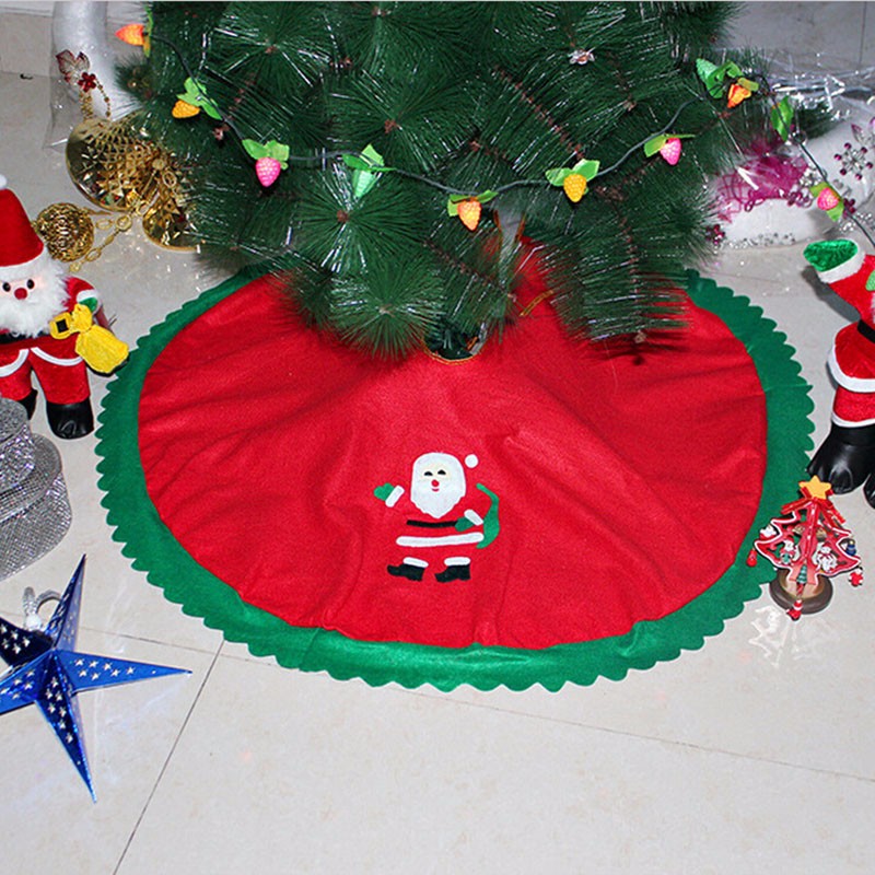 

95cm Santa Claus Tree Skirt Christmas Tree Skirts XMAS Decoration Merry Christmas Supplies Decoration