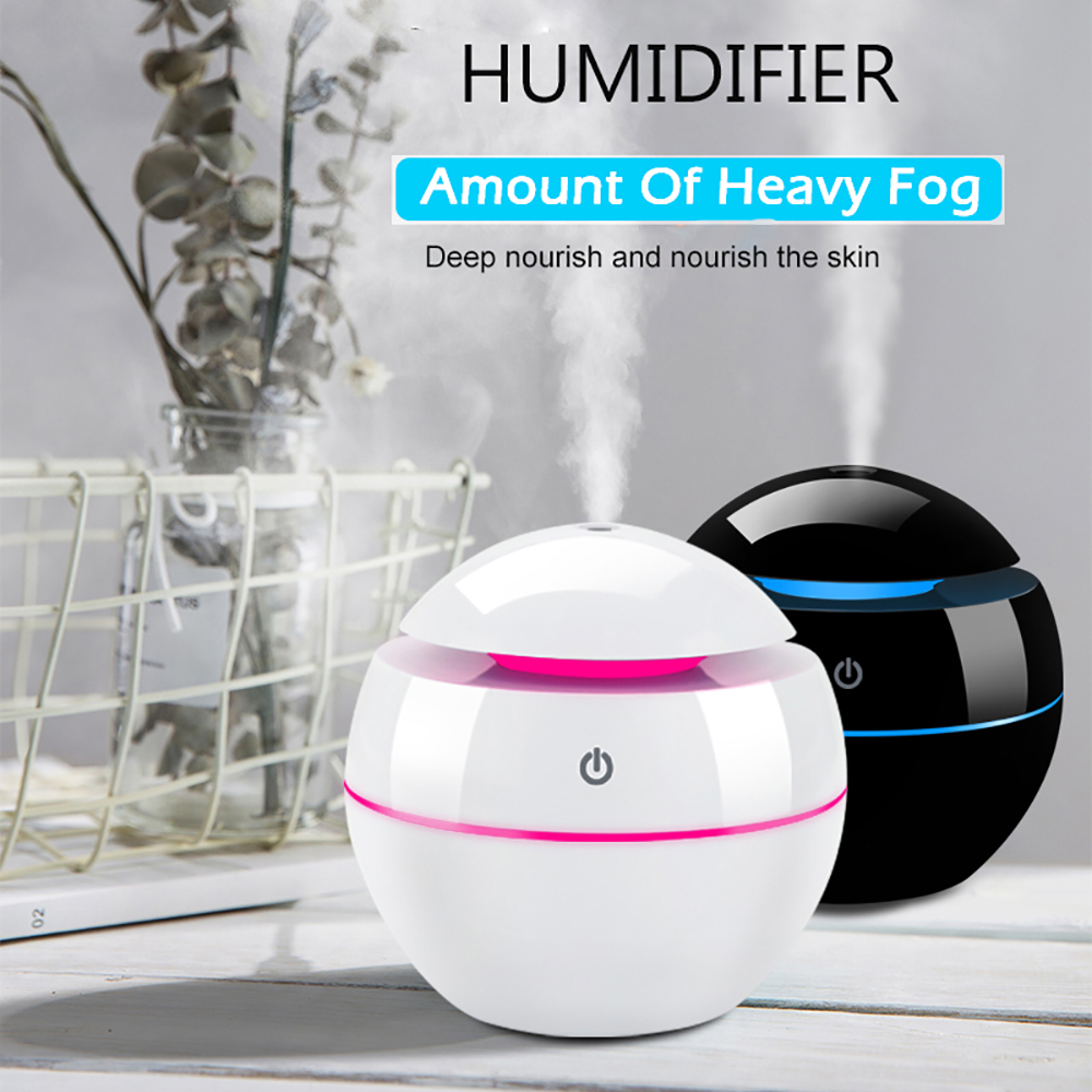 

kbaybo mini usb air humidifier portable aroma essential oil diffuser ultrasonic mist humidifier air purifier changeable led night light