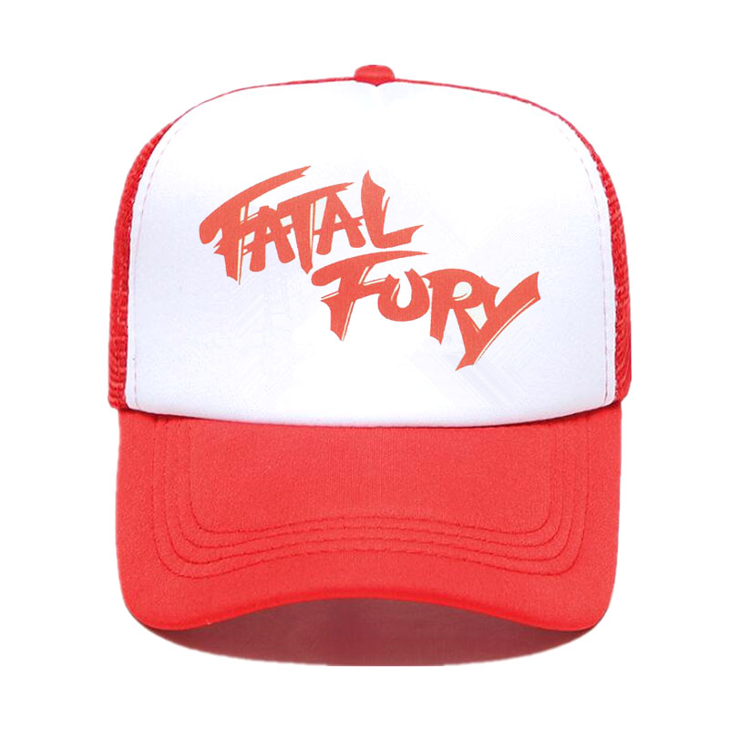 

New Terry Bogard Cap FURY sombrero de camionero gorra Cosplay Coser sombrero Cosplay gorra de malla de verano para hombres Cosplay, Red