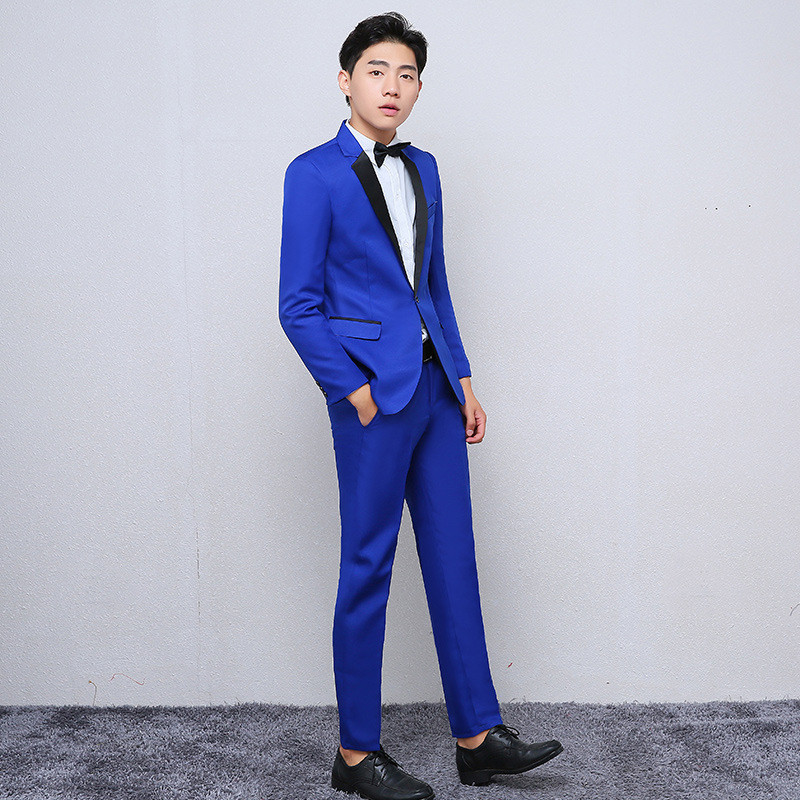 

Men' Suits & Blazers Blue men' suits business casual formal suit men' suit two-piece suit (jacket + pants) wedding groom groomsman dress