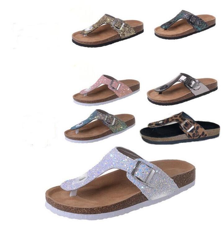 

Mermaid Flip-flops Sequin Sandals Summer Cork Slipper Sandles Beach Antiskid Slippers Summer Girls Cool Slippers Sandalias Footwear GD5229, Mixed colors;random delivery
