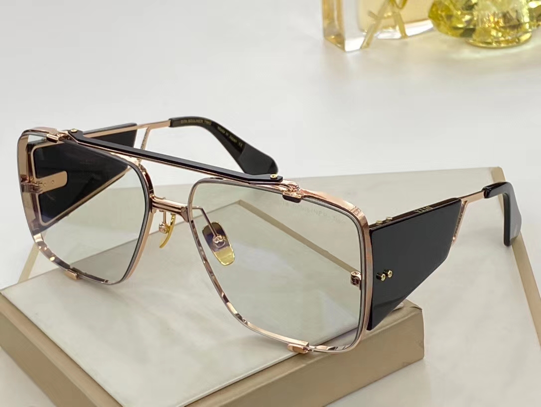 

136 Square Pilot Sunglasses Yellow Gold Grey Lens Sonnenbrille Fashion mens sunglasses gafas de sol New with box