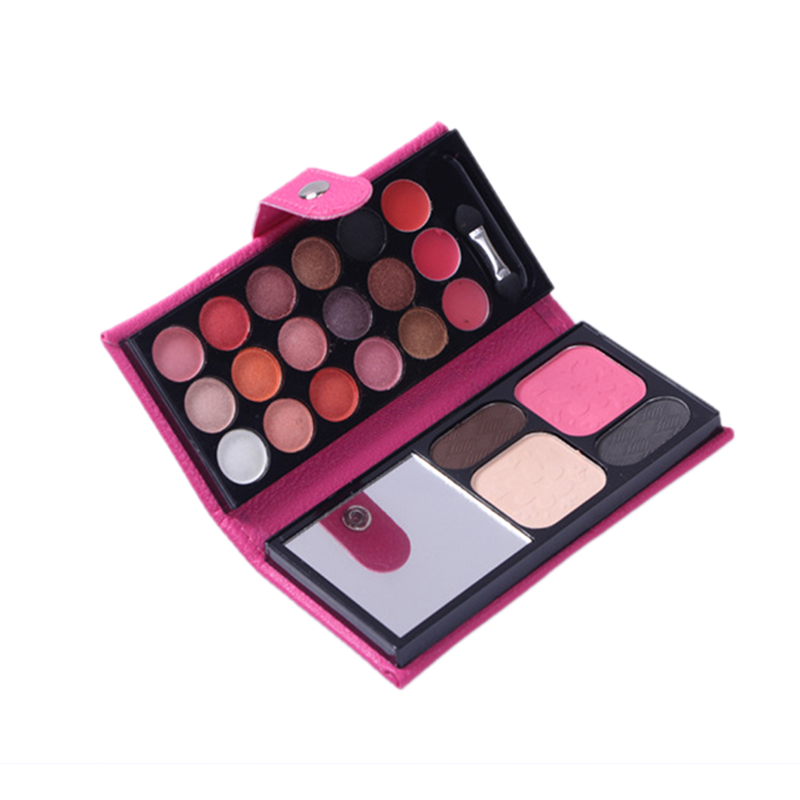 

Makeup Eyeshadow Palette Children's Stage Kit Face Powder Blush Eyebrow Eye Shadow Powder Set with Mirror and Brush 22 Colors, As photo shows