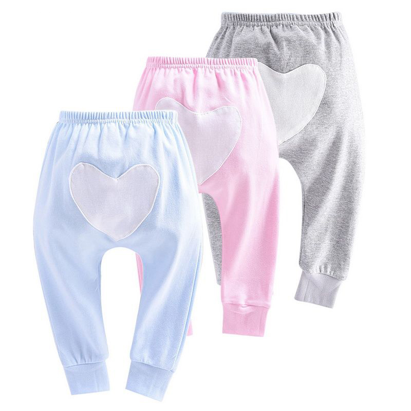 

Baby Boys Trousers For Girls Hot Arrival Love Pattern Pants Newborn Toddler Harem Pants Fashionable Variety Pants, Gray