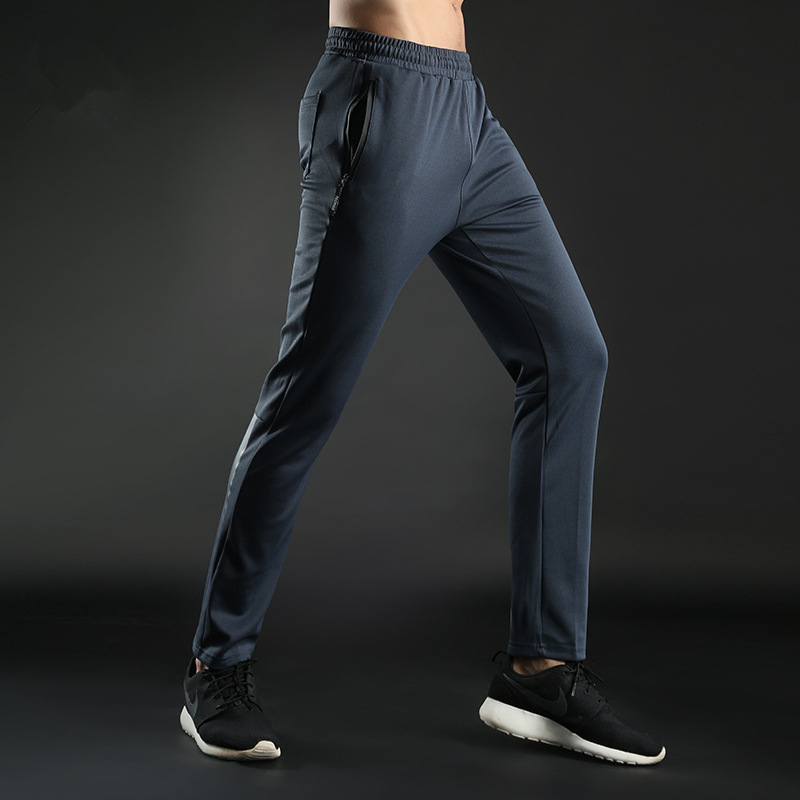 

2020 New Running Pants Men Slim Basketball Leggings Pants Men Soccer Training Trousers Pockets Gym Fitness Running Jogging, Y7023 blue