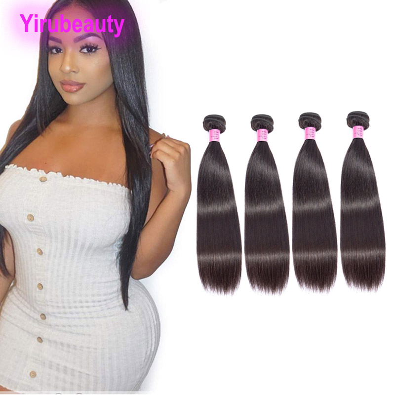 

Brazilian Virgin Hair 4 Bundles Straight 100% Human Hair Extensions Natural Color Silky Straight Wholesale Four Pieces 8-30inch