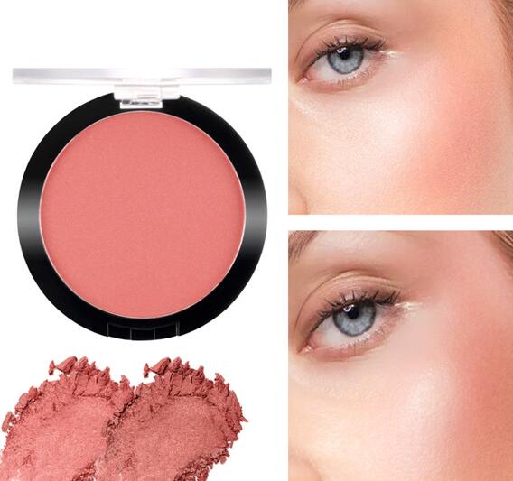 

SACE LADY Face Blusher Powder Makeup Mineral Rouge Matte/Golden Glitter Professional Cheek Make Up Blush Natural Peach Cosmetic, Color