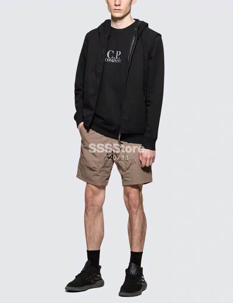 

C.P. COMPANY sweatshirt high street brand hoodie autumn and winter new LOGO logo offset printed reflective crew neck sweater, Black