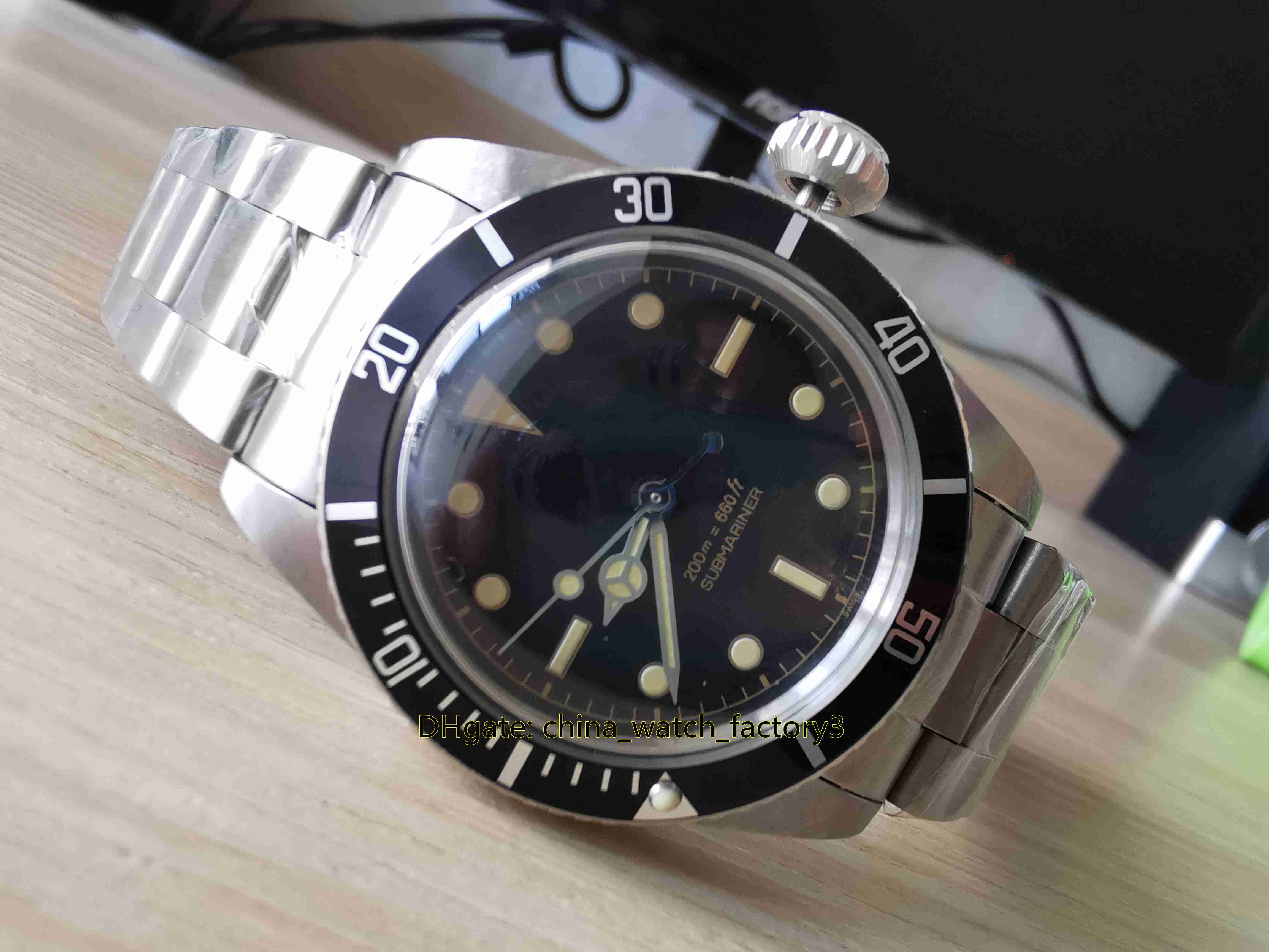 

Hot Items High Quality BP Maker 40mm 1961 Vintage 5512 5513 Black Maxi Dial Asia 2813 Movement Mechanical Automatic Mens Watch Watches, No box papers