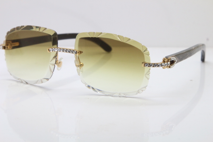 

diamond Series 8200762A natural Black Flower Buffalo Horn SunGlasses Unisex Sunglasses Pilot glasses UV400 gold metal frame Sunglasses Unise, White;black